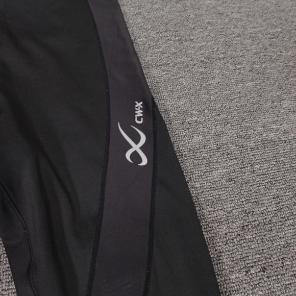 CW-X Pants Medium Black Compression Leggings Running Leggings Coolmax Support - Picture 2 of 6